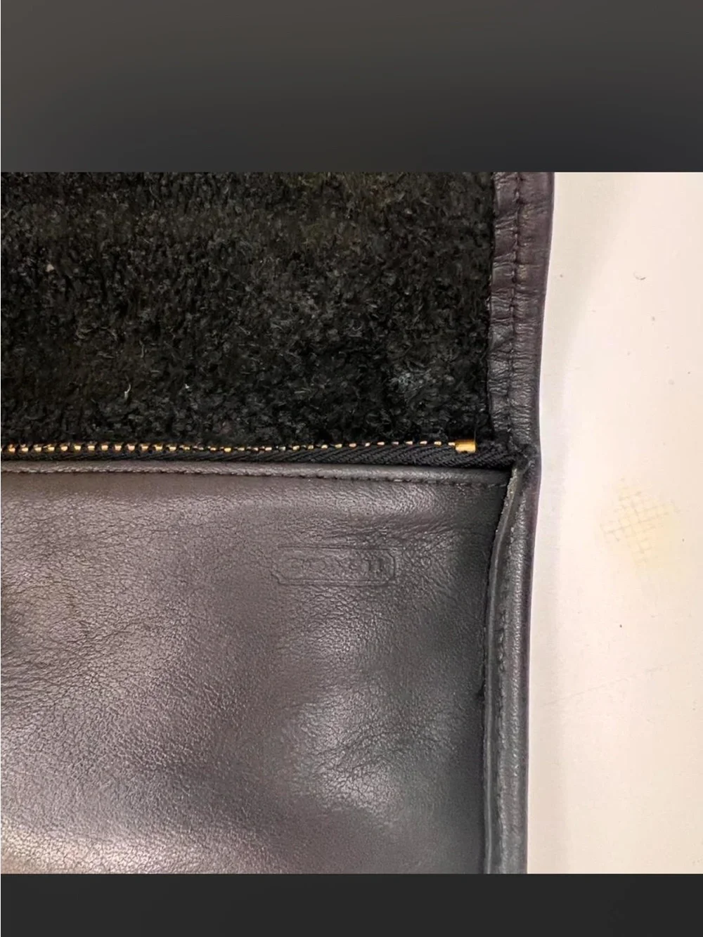 Coach Black Leather wallet with Gold Turnlock
